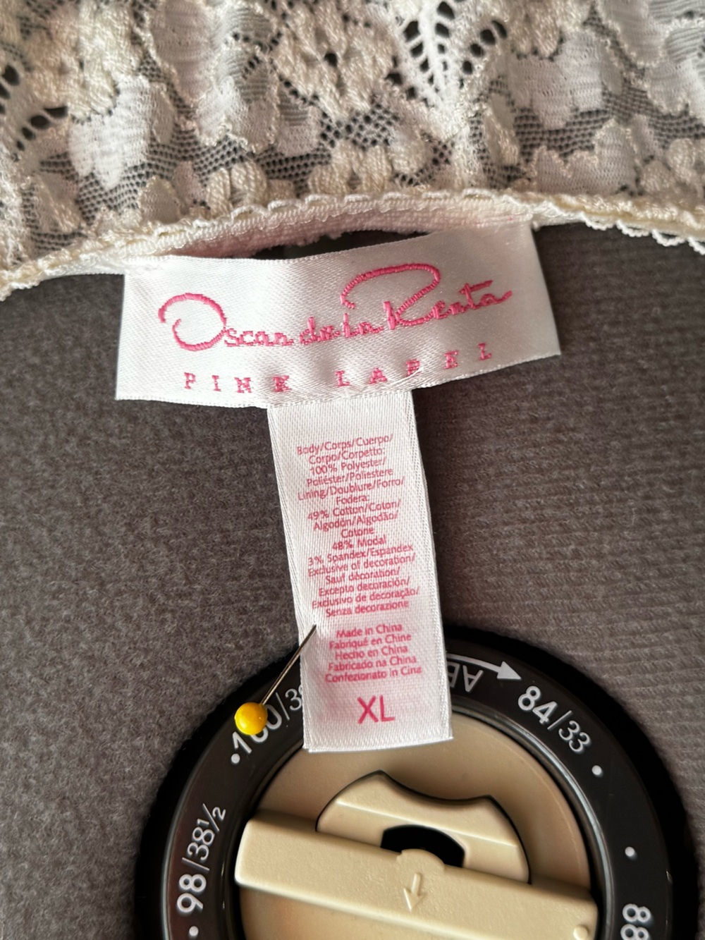 Oscar de la Renta pink label XL Ivory Slip Dress - Picture 5 of 5